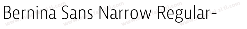 Bernina Sans Narrow Regular字体转换